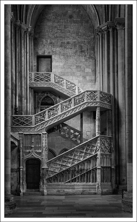 2nd Place 20 Points 'Stairs leading to the library Rouen Cathedral' By Bill Metson