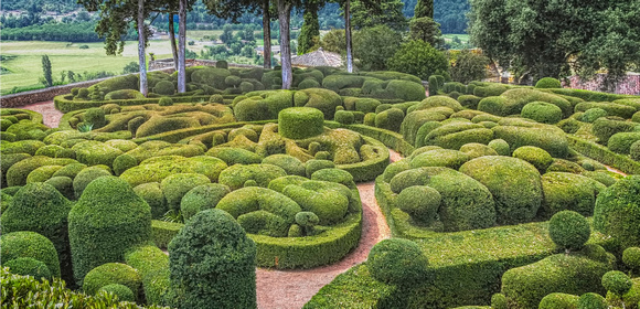 'Baston Garden at Chateau Marqueyssac' By Danny Godfrey