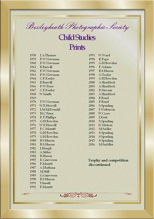Child studies Print)winners 1958-2016
