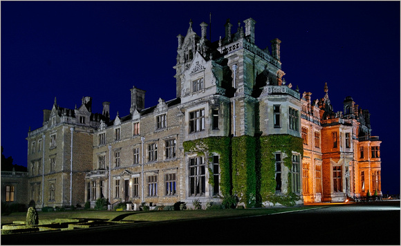 Thoresby Hall at Night by Roger M Stevens