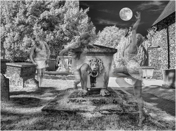 = 3rd Place 'Moonlight Games in Bexley Graveyard' By Richard Winston