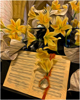 = 3rd Place 'Music with Lilies' By Pauline Pearce