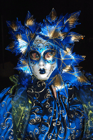 Venice Mask Carnival, Lady in Blue by David Cusselle