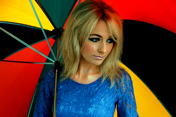 Coloured umbrella