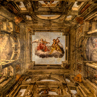 Ceiling of the Basilica di Santa Maria della Steccata, Parma, Italy.