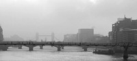 Misty morning, Milennium Bridge by Richard Martin